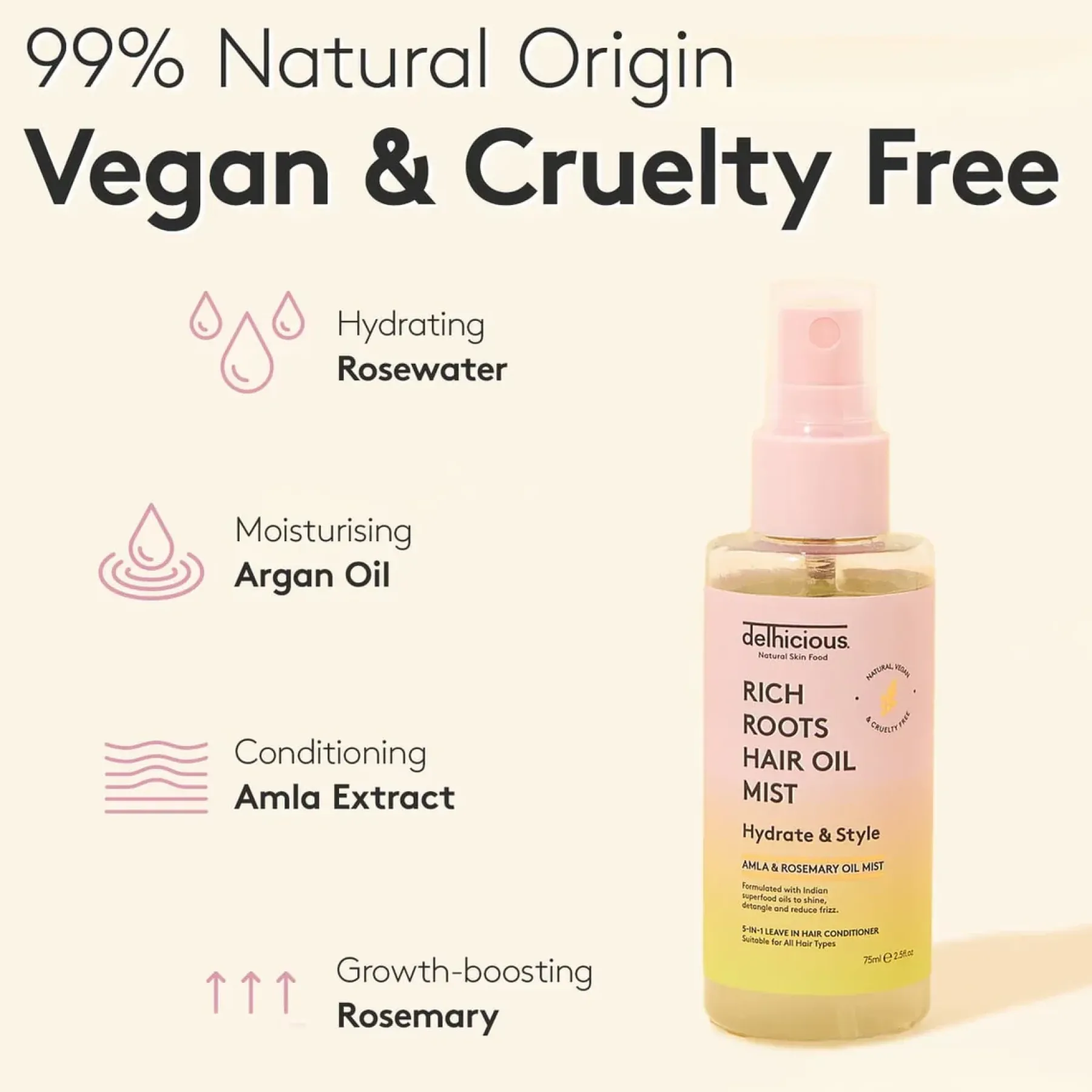 Hot Rich Roots 5-in-1 Hair Oil Mist Leave In Conditioner Hair Growth|11 Schritte Haarpflege Routine