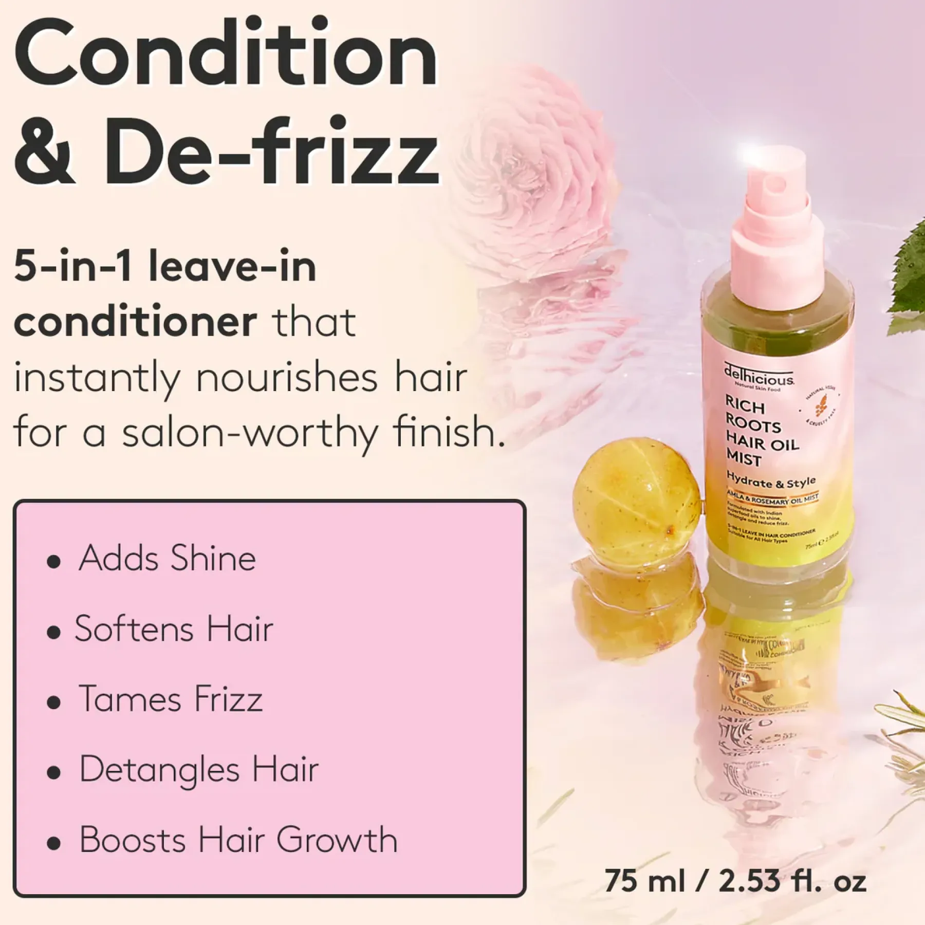 Hot Rich Roots 5-in-1 Hair Oil Mist Leave In Conditioner Hair Growth|11 Schritte Haarpflege Routine
