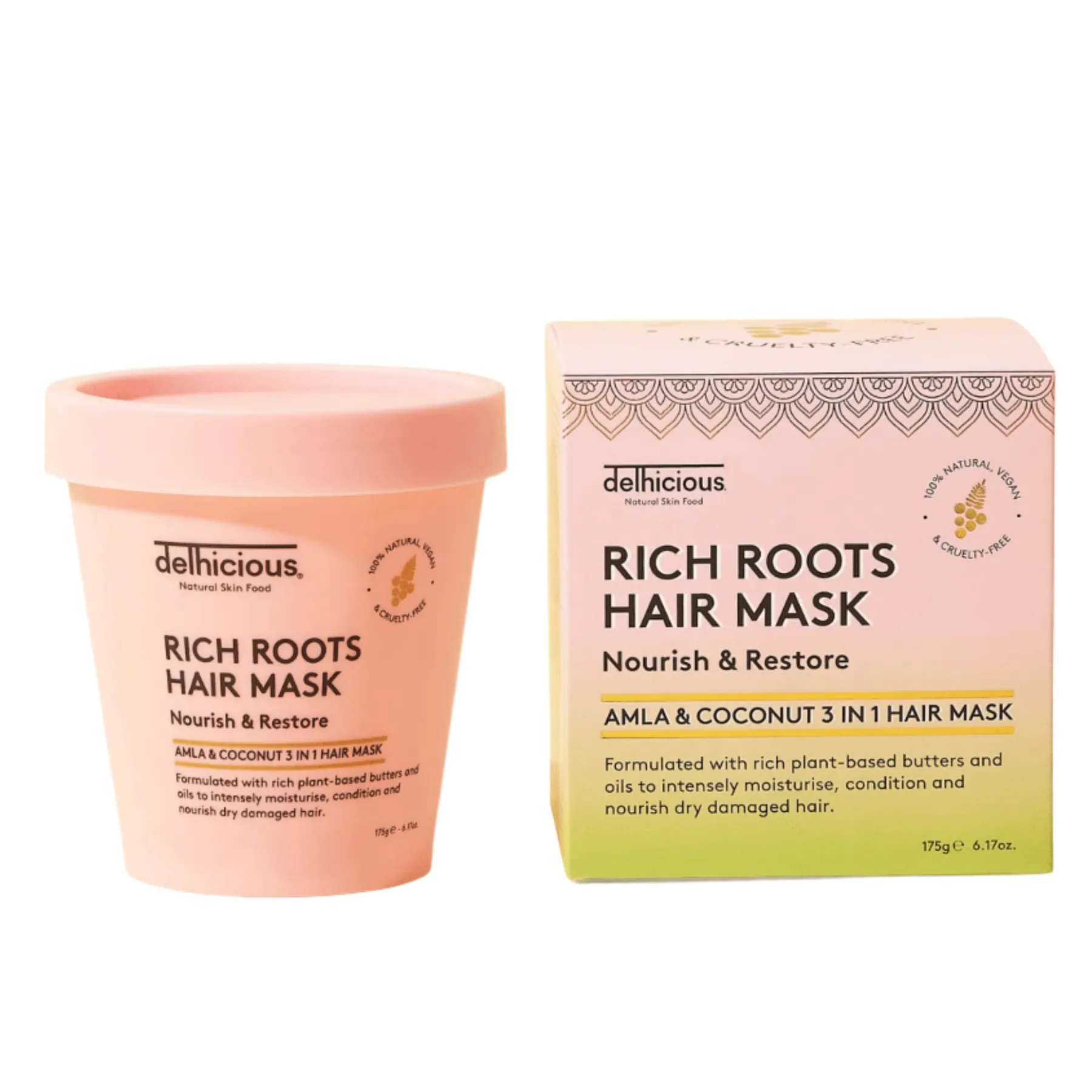 Sale Rich Roots 3-in-1 Nourishing Hair Mask Amla & Coconut Hair Growth|11 Schritte Haarpflege Routine
