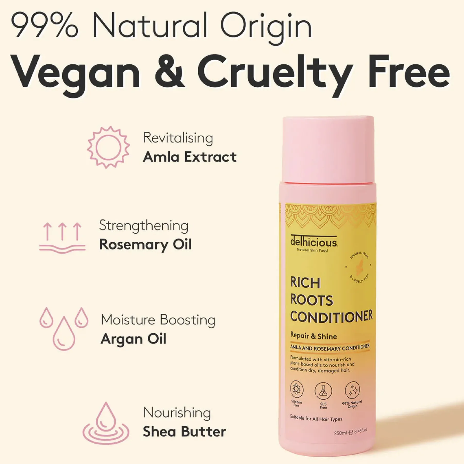 New Rich Roots Repair & Shine Conditioner Amla & Rosemary Hair Growth|Hauptzutat