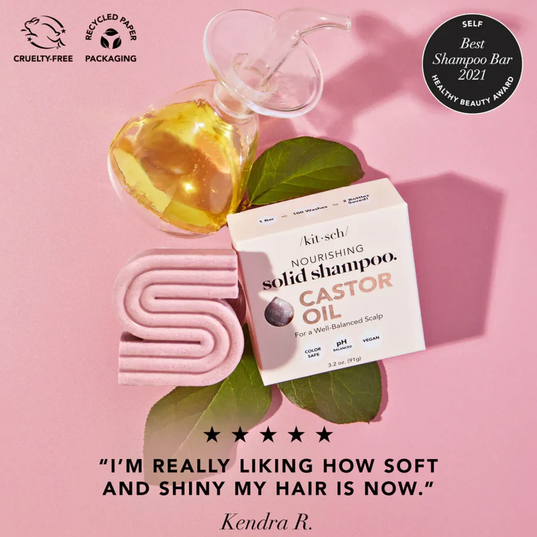 Rizinusöl nahrhafte Shampoo Bar Reisegröße|Shampoo
