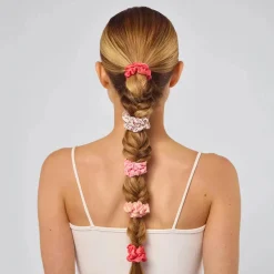 Hot Ruched Satin Scrunchies 5pc Set Assorted Cherry Blossom Haarpflege-Routinen & Sets|Haarprobleem