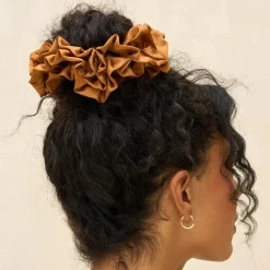Online Ruffle Scrunchie Camel Haargummis