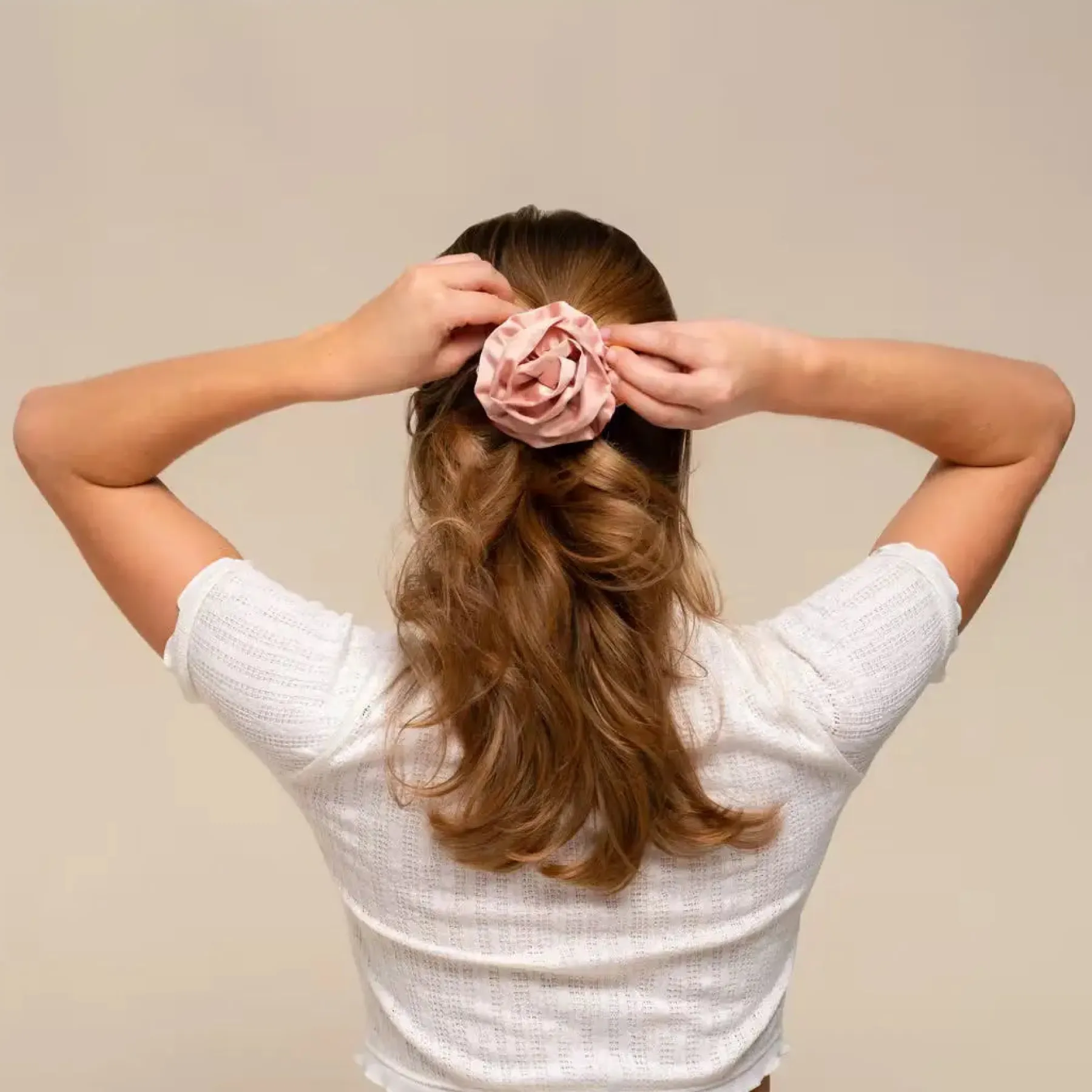 Online Satin Rosette Flat Cloud Clip Terracotta Haarspangen & -Clips