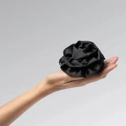Clearance Satin Rosette Flat Cloud Clip Black Haarspangen & -Clips