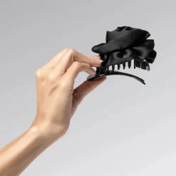 Clearance Satin Rosette Flat Cloud Clip Black Haarspangen & -Clips