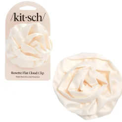 Discount Satin Rosette Flat Cloud Clip Cream Haarspangen & -Clips