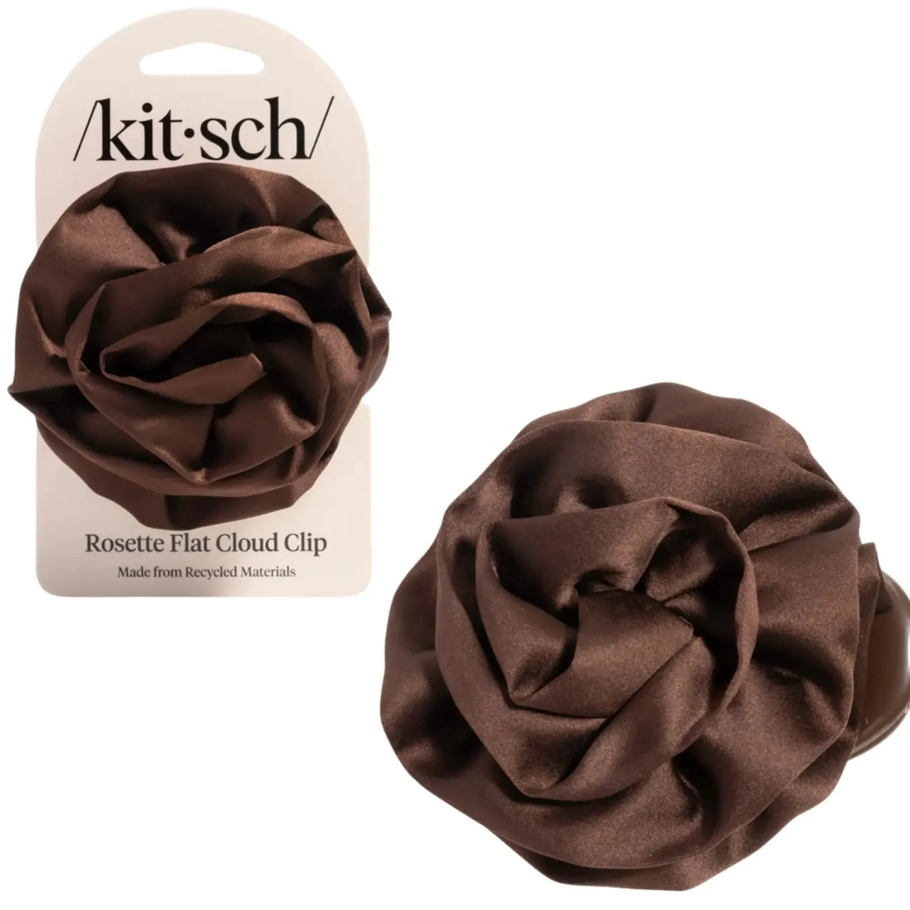 Best Satin Rosette Flat Cloud Clip Chocolate Haarspangen & -Clips