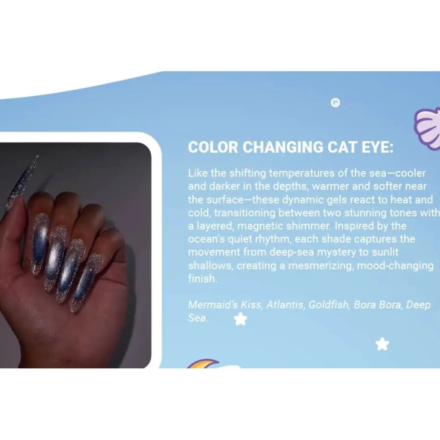 Online Sea x Sky Magnetic Cat Eye Gel Polish Atlantis Veganer Nagellack|Cat Eye Gellack