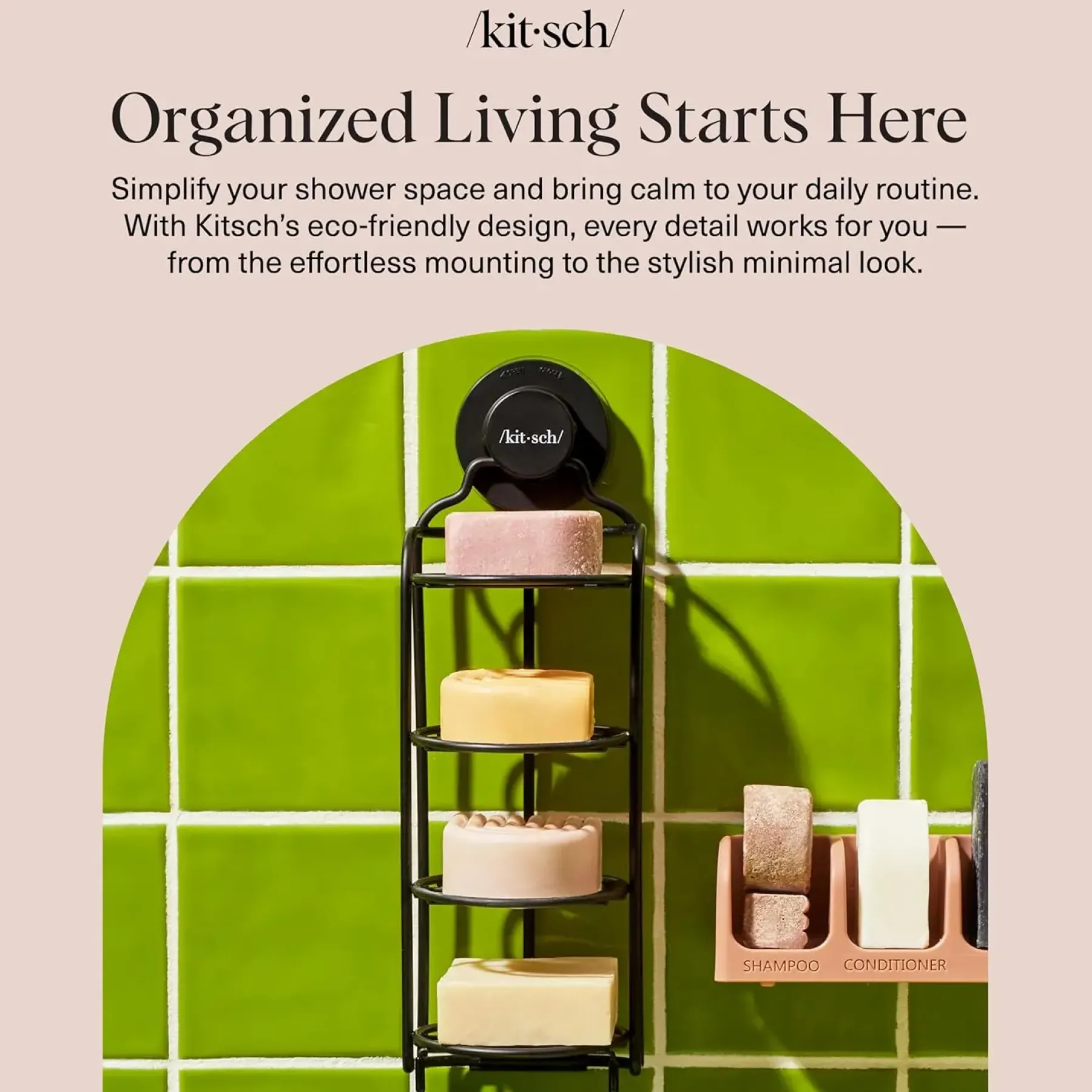 Discount Self Draining Shower Caddy Black Shampoo