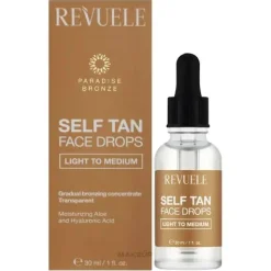 Online Self Tan Face Drops Light to Medium Vegan Tanning