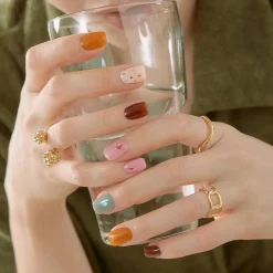 Hot Semi Cured Gel Nail Strips Butterscotch 3. Nail Wraps|Korean Nails