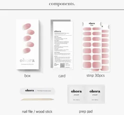 Online Semi Cured Gel Nail Strips Milk Rose 3. Nail Wraps|Korean Nails