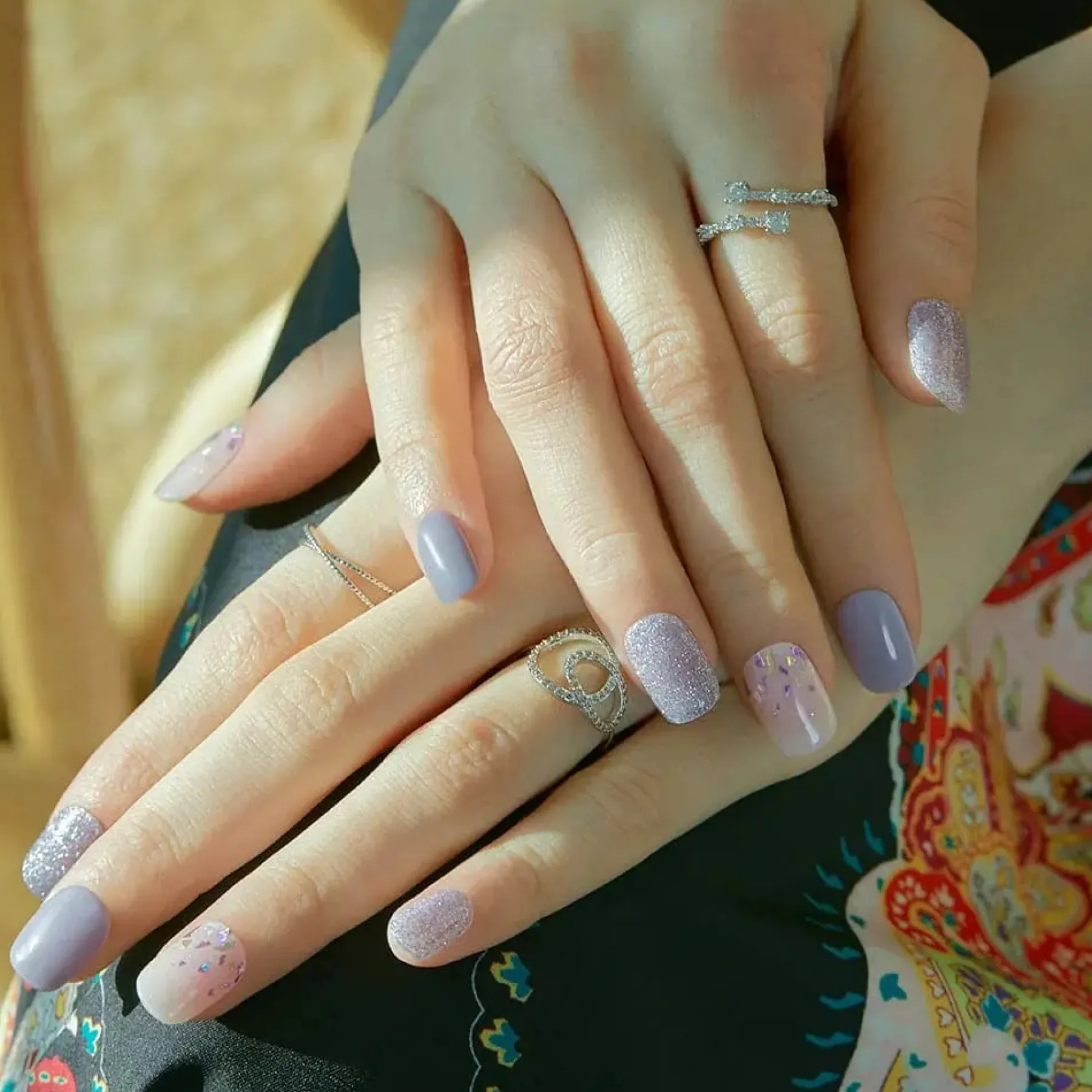 Discount Semi Cured Gel Nail Strips N Afterglow 3. Nail Wraps|Korean Nails