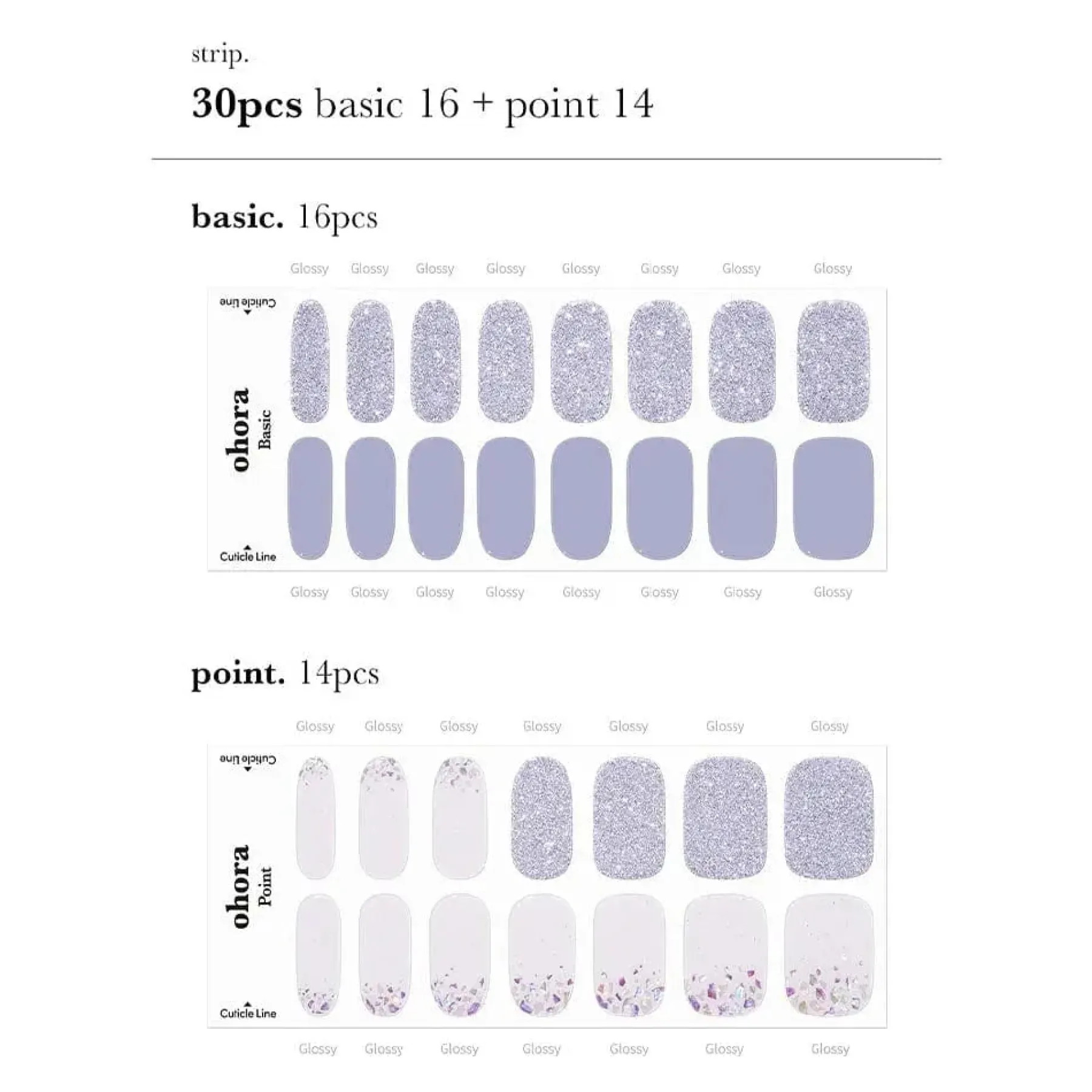 Discount Semi Cured Gel Nail Strips N Afterglow 3. Nail Wraps|Korean Nails