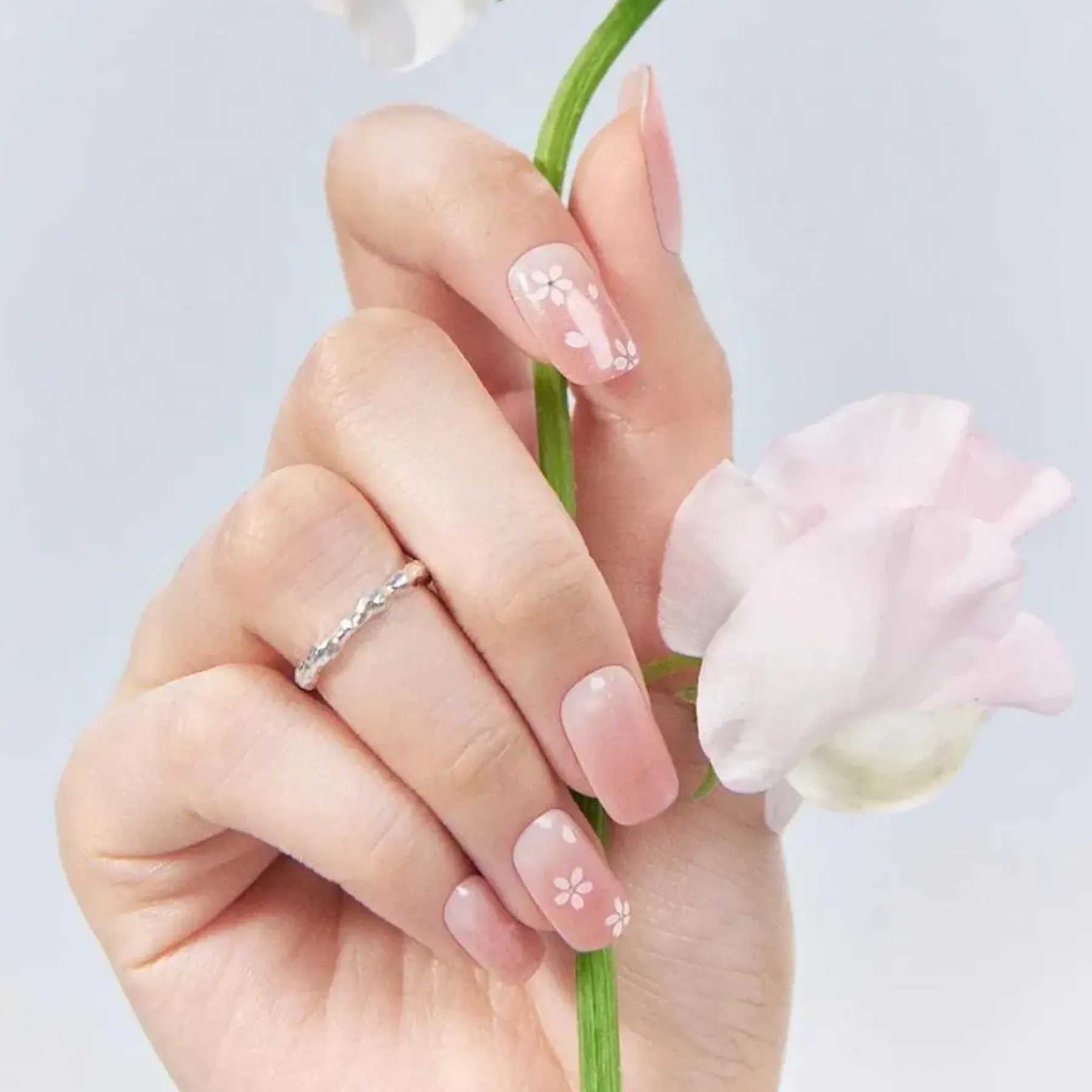 New Semi Cured Gel Nail Strips N Blossom 3. Nail Wraps|Korean Nails