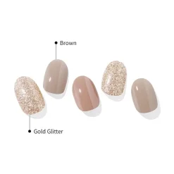 New Semi Cured Gel Nail Strips N Carmel 3. Nail Wraps|Korean Nails