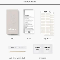 Semi Cured Gel Nail Strips N Cream Cotton 3. Nail Wraps|Korean Nails