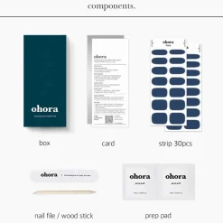 Clearance Semi Cured Gel Nail Strips N Cream Indigo 3. Nail Wraps|Korean Nails