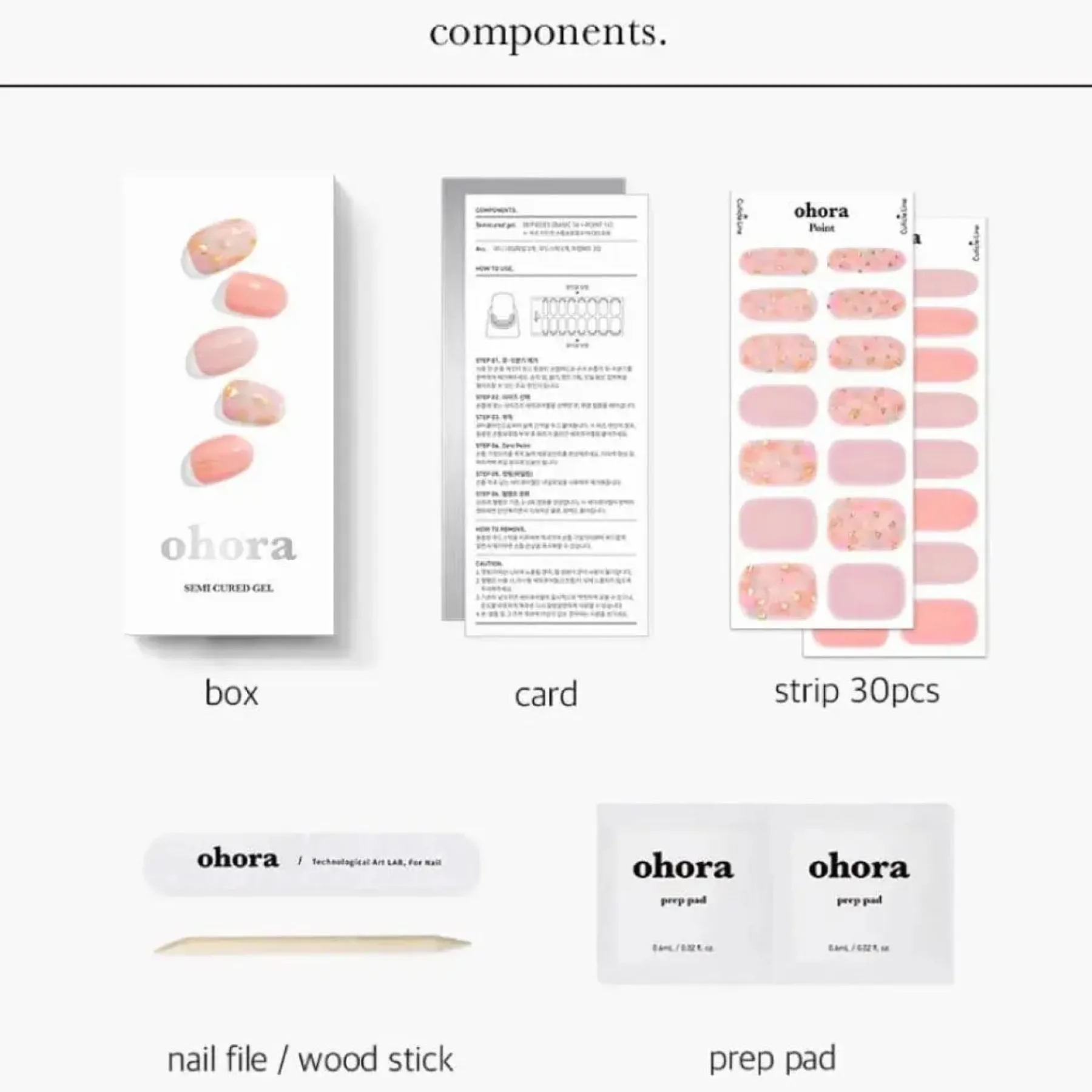 New Semi Cured Gel Nail Strips N Lazy Sunday 3. Nail Wraps|Korean Nails