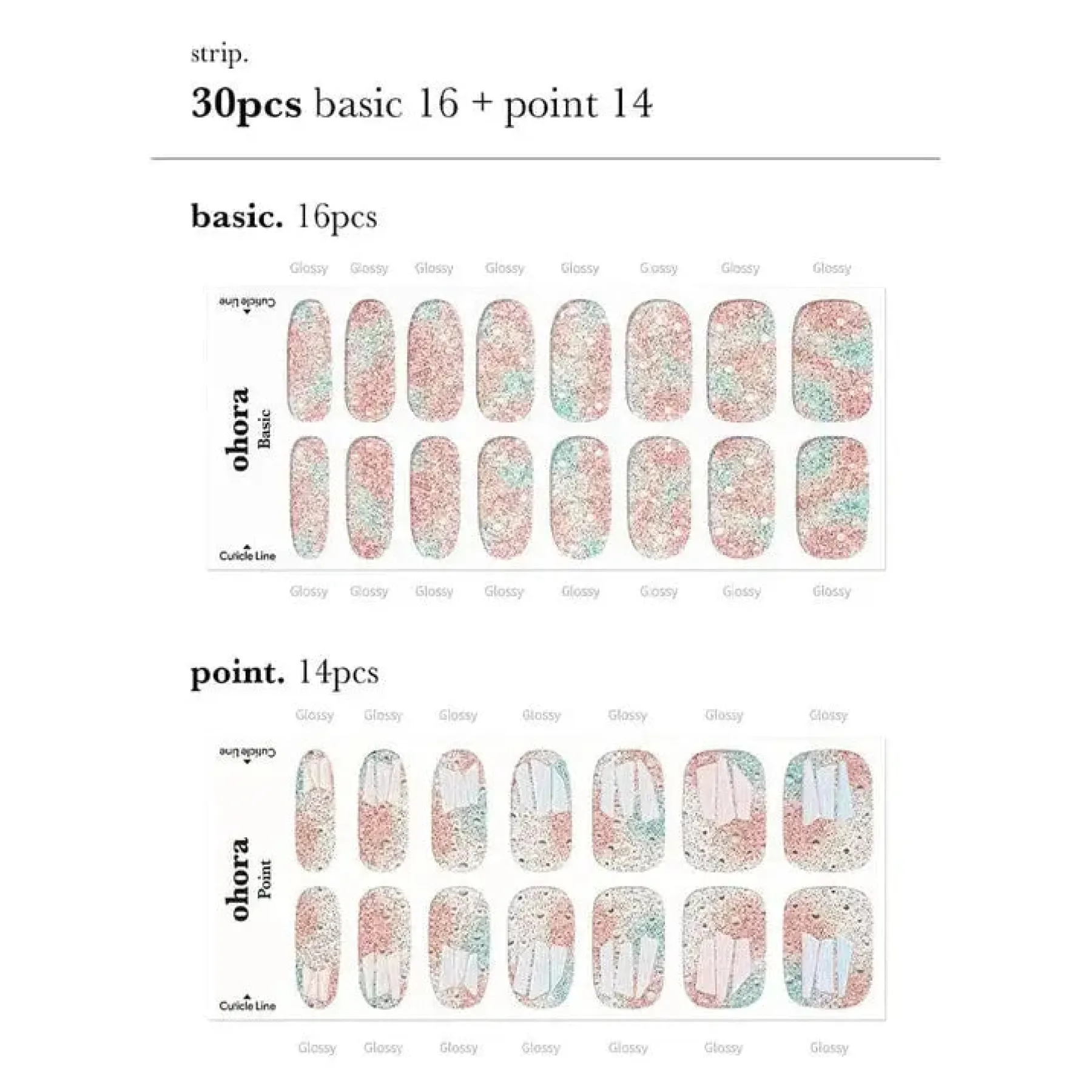 New Semi Cured Gel Nail Strips N Newtro No.1 3. Nail Wraps|Korean Nails