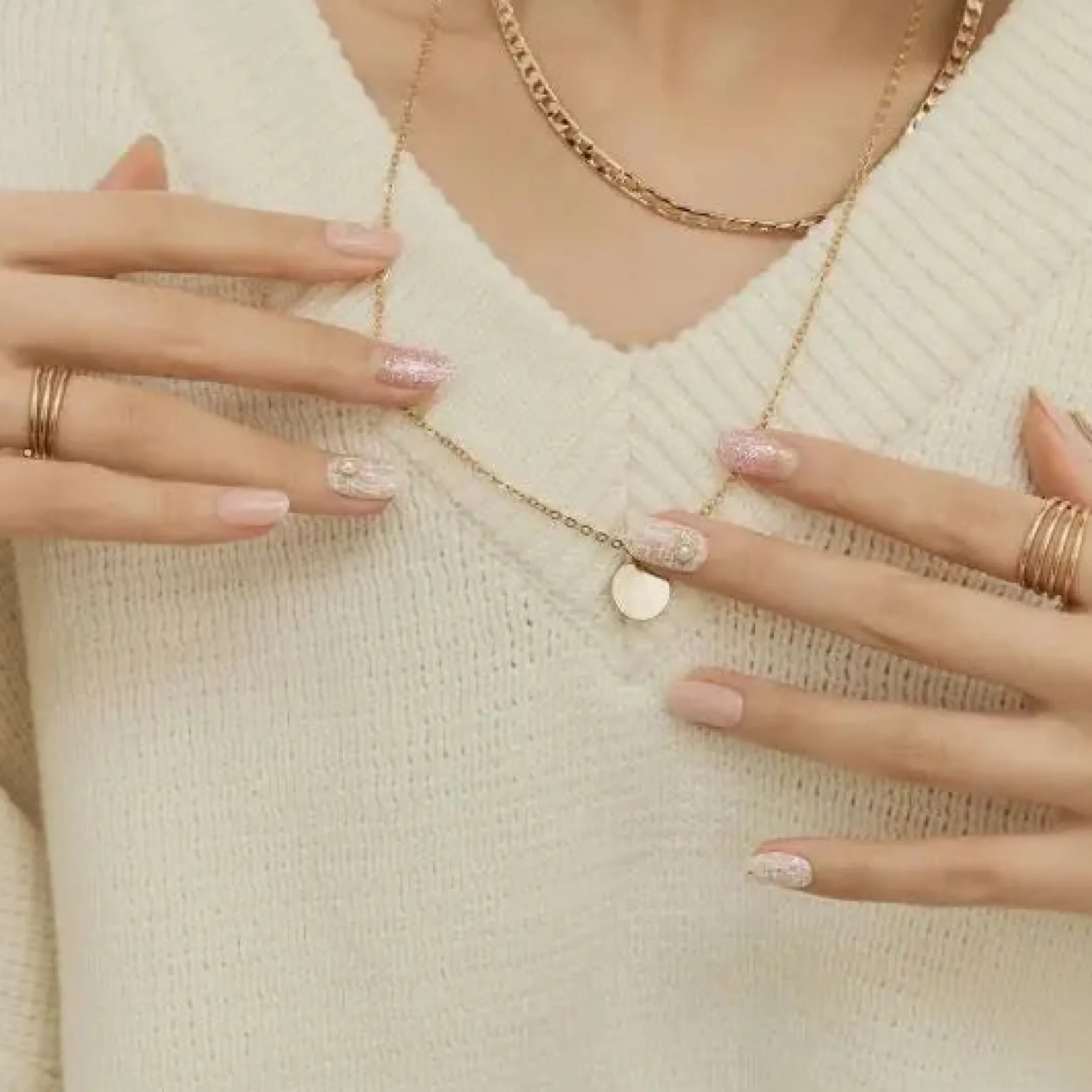 New Semi Cured Gel Nail Strips N Perle De Coco 3. Nail Wraps|Korean Nails