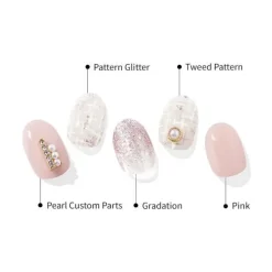 New Semi Cured Gel Nail Strips N Perle De Coco 3. Nail Wraps|Korean Nails