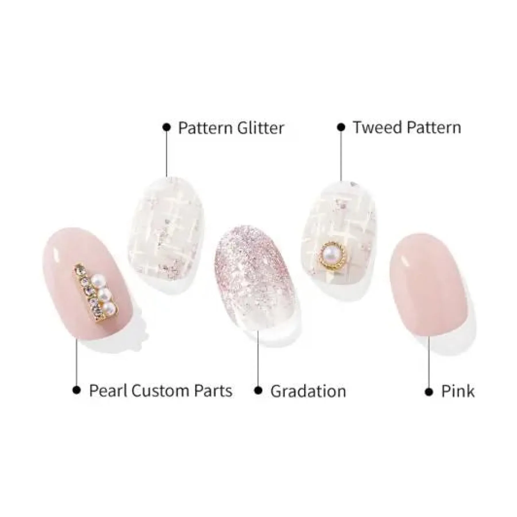 New Semi Cured Gel Nail Strips N Perle De Coco 3. Nail Wraps|Korean Nails