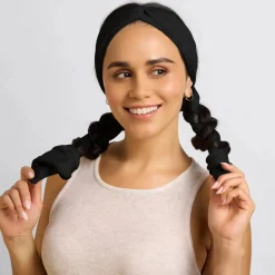 Outlet Set & Flow Heatless Curling Headband Black Haarprobleem