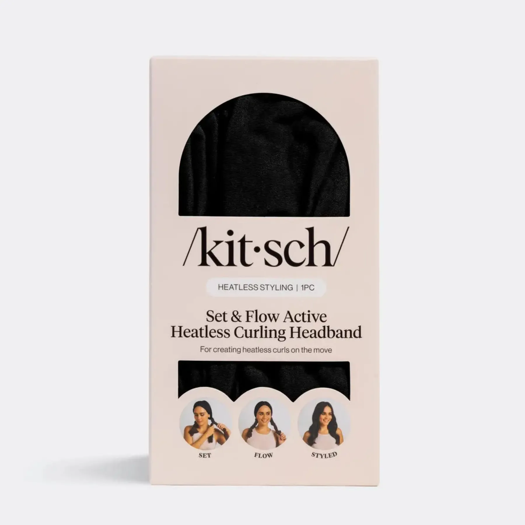 Outlet Set & Flow Heatless Curling Headband Black Haarprobleem