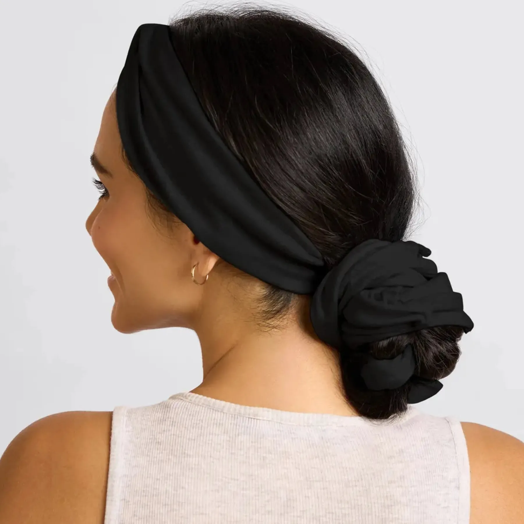 Outlet Set & Flow Heatless Curling Headband Black Haarprobleem