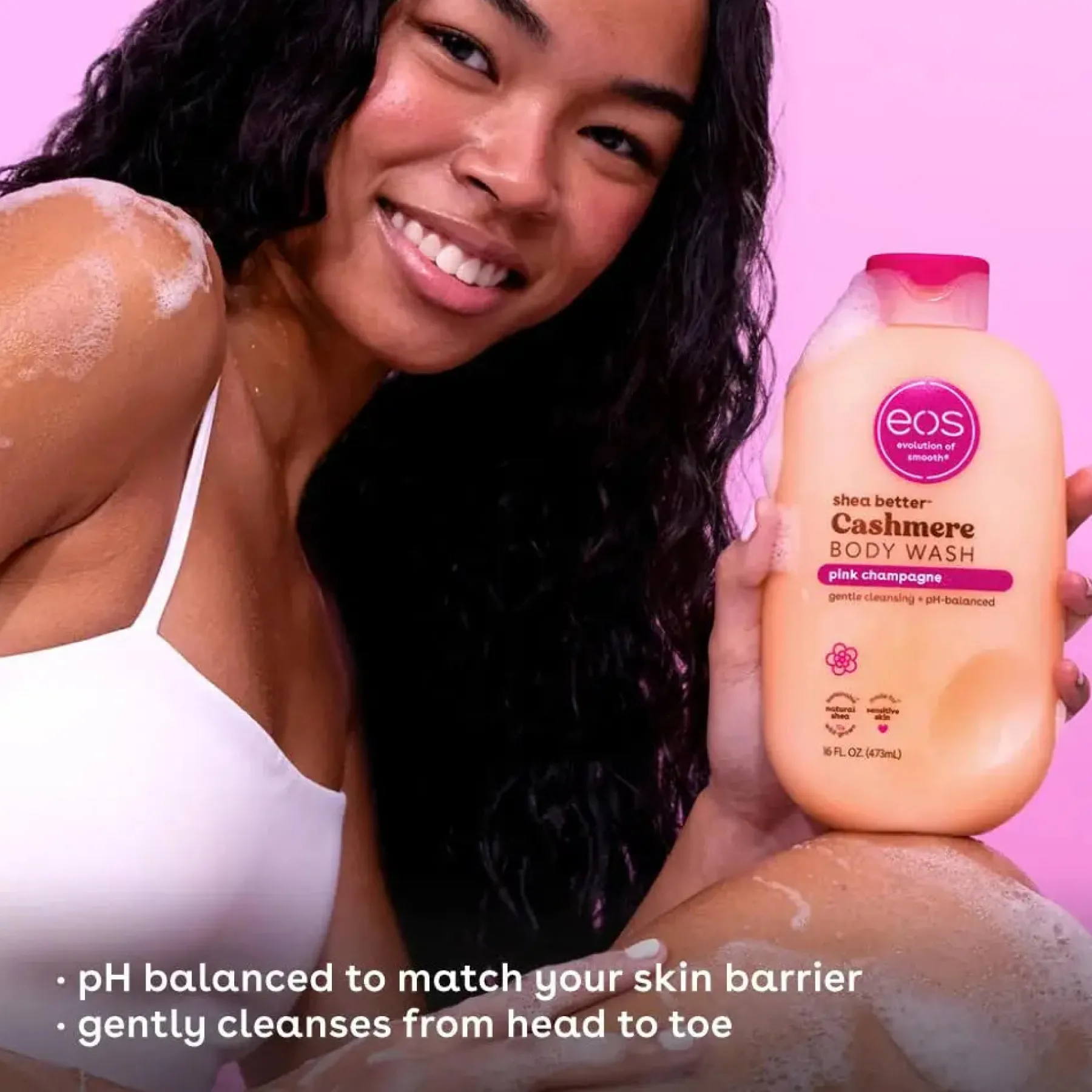Online Shea Better Cashmere Body Wash Pink Champagne Vegan Pflege|Duschgel