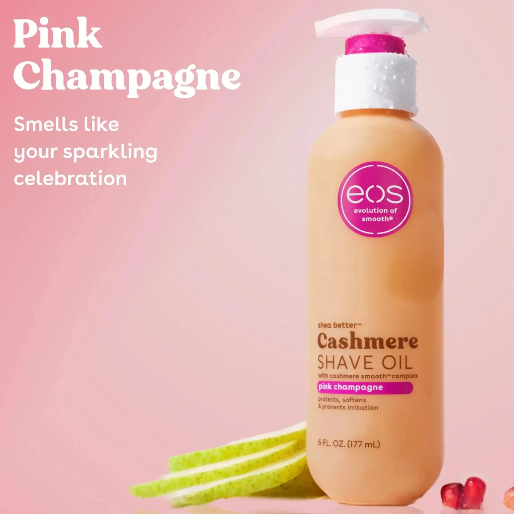Outlet Shea Better Cashmere Shave Oil Pink Champagne Vegan Pflege|Hauptzutat