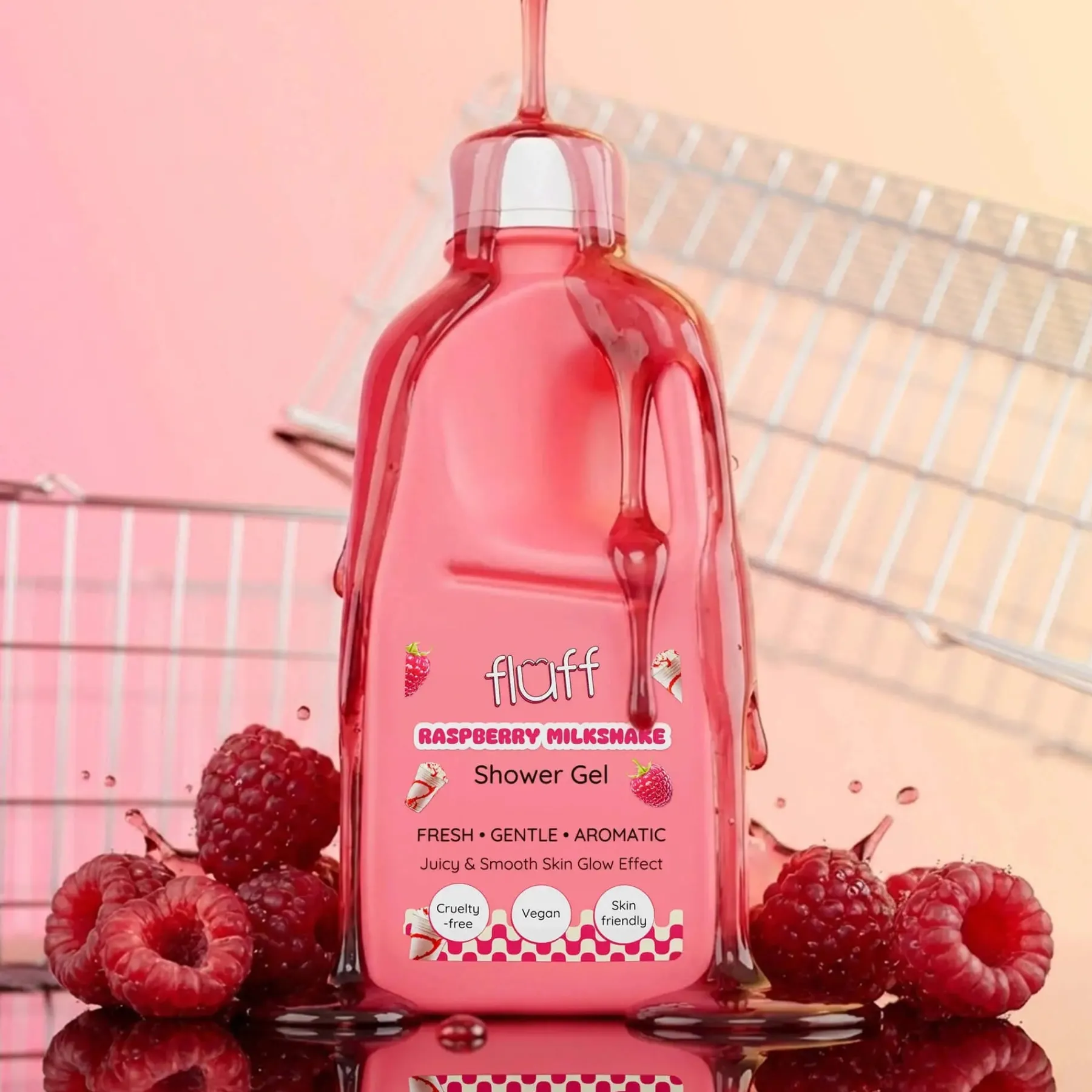 Shower Gel Raspberry Milkshake Vegan Pflege|Hautprobleme