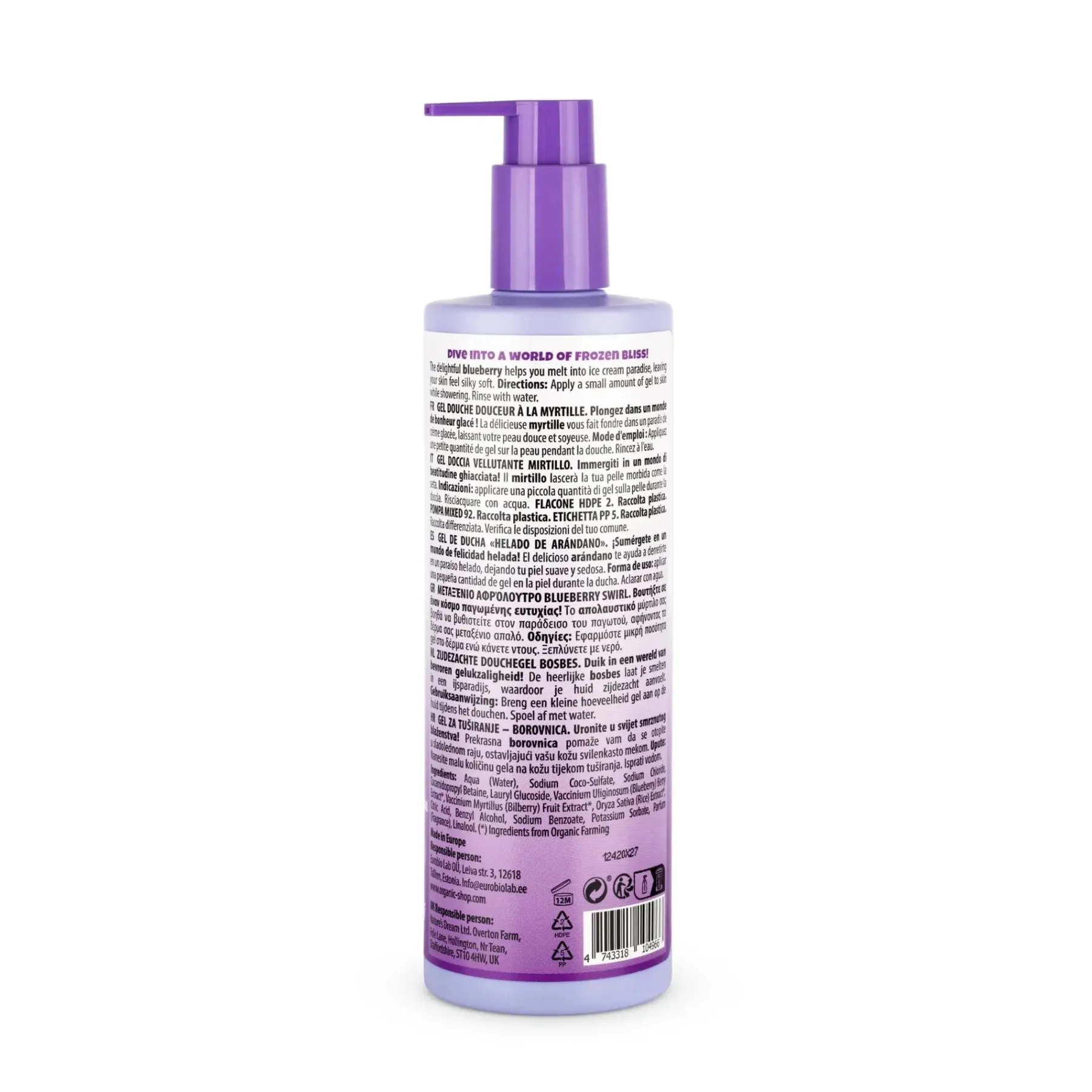 Discount Silky Shower Gel Blueberry Swirl Vegan Pflege|Duschgel