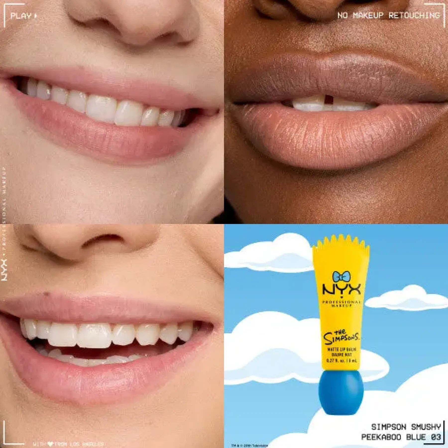 Simpson Smushy Blurred Finish Matte Lip Balm Maggie Peekaboo Blue Vegan Pflege|Lippenbalsam