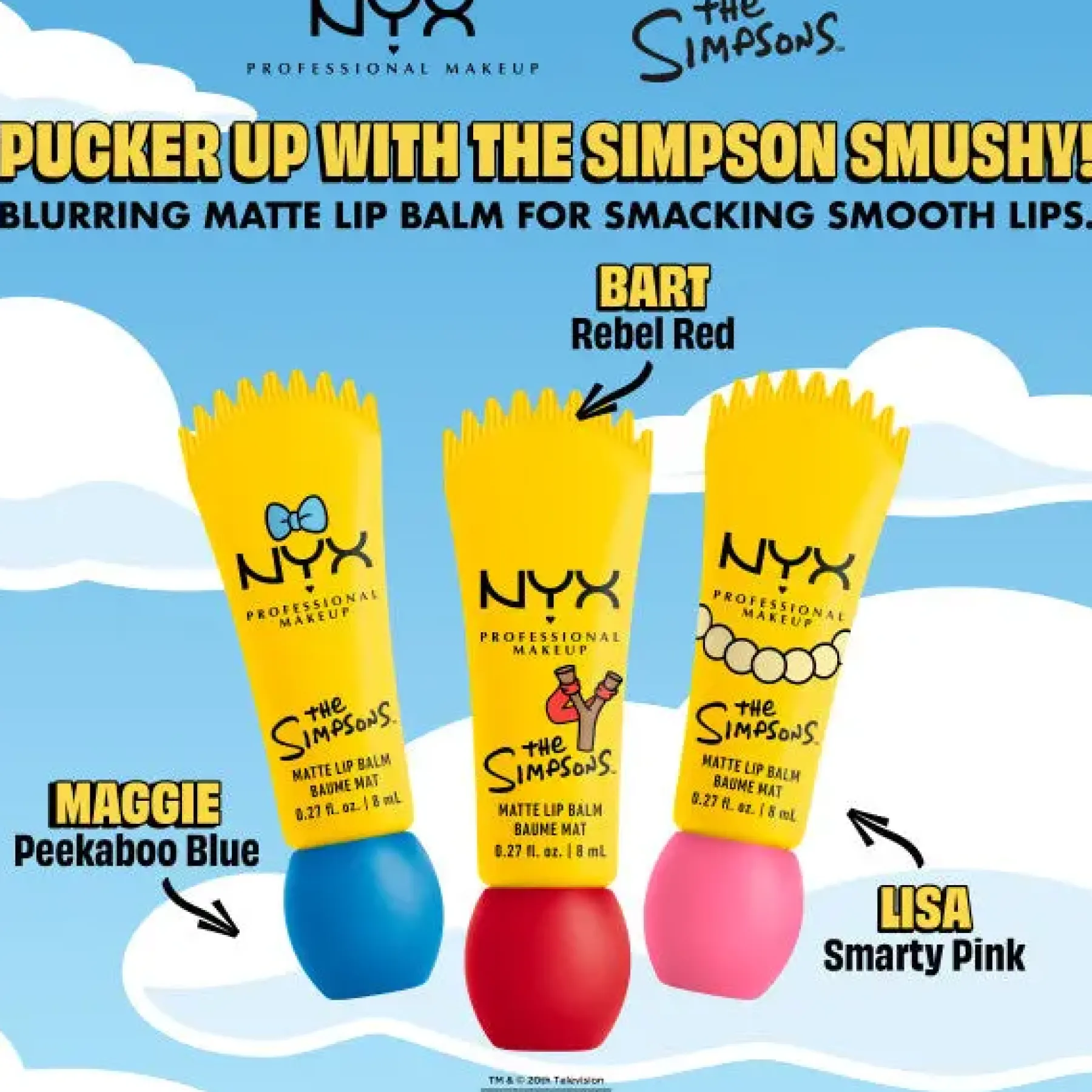 Simpson Smushy Blurred Finish Matte Lip Balm Maggie Peekaboo Blue Vegan Pflege|Lippenbalsam