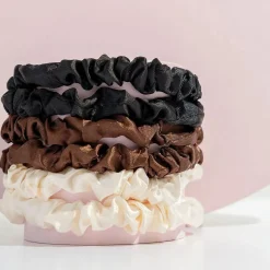 Outlet Skinny Satin Scrunchies Haargummis