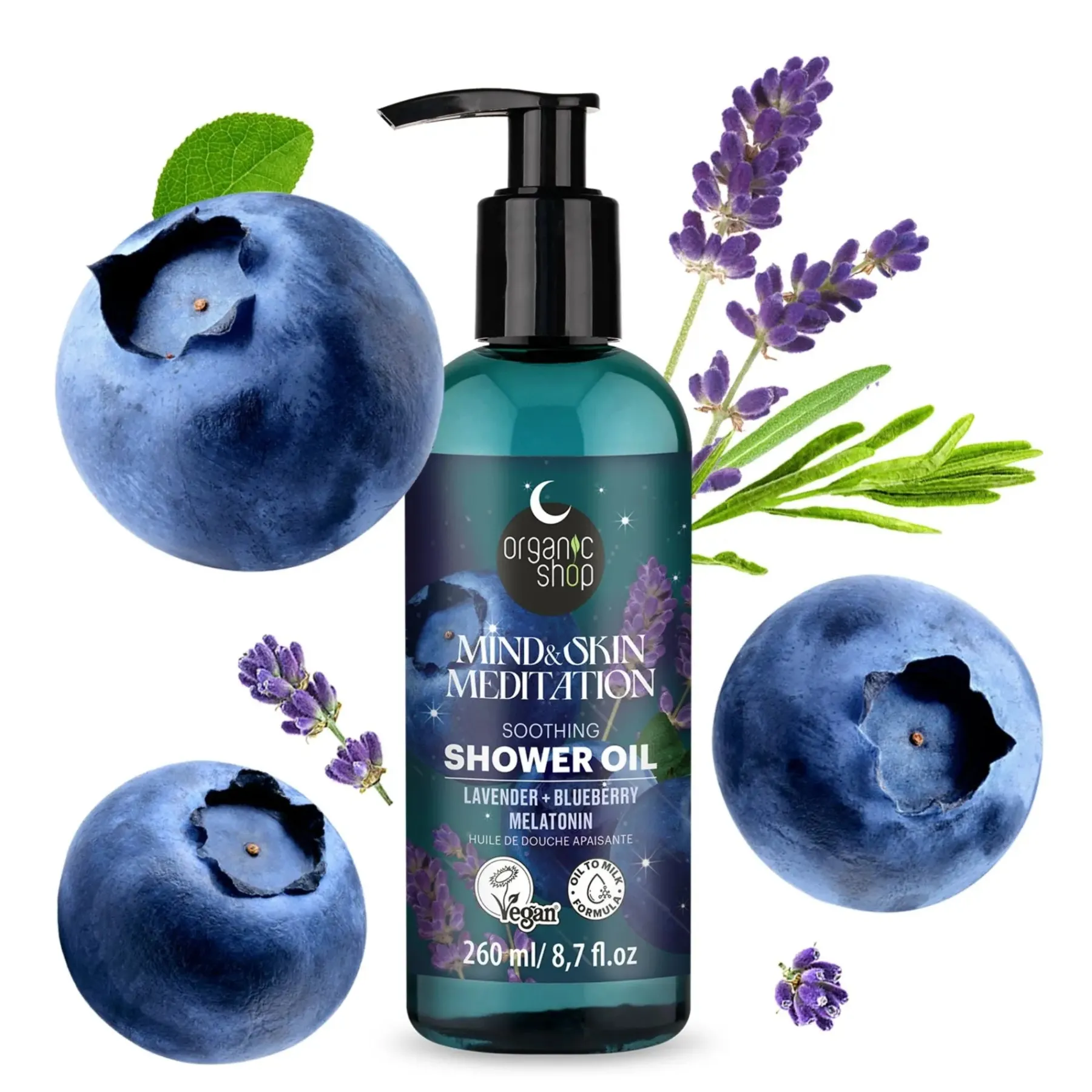 Best Sleeping Soothing Shower Oil Mind & Skin Meditation Everything Shower|Vegan Pflege