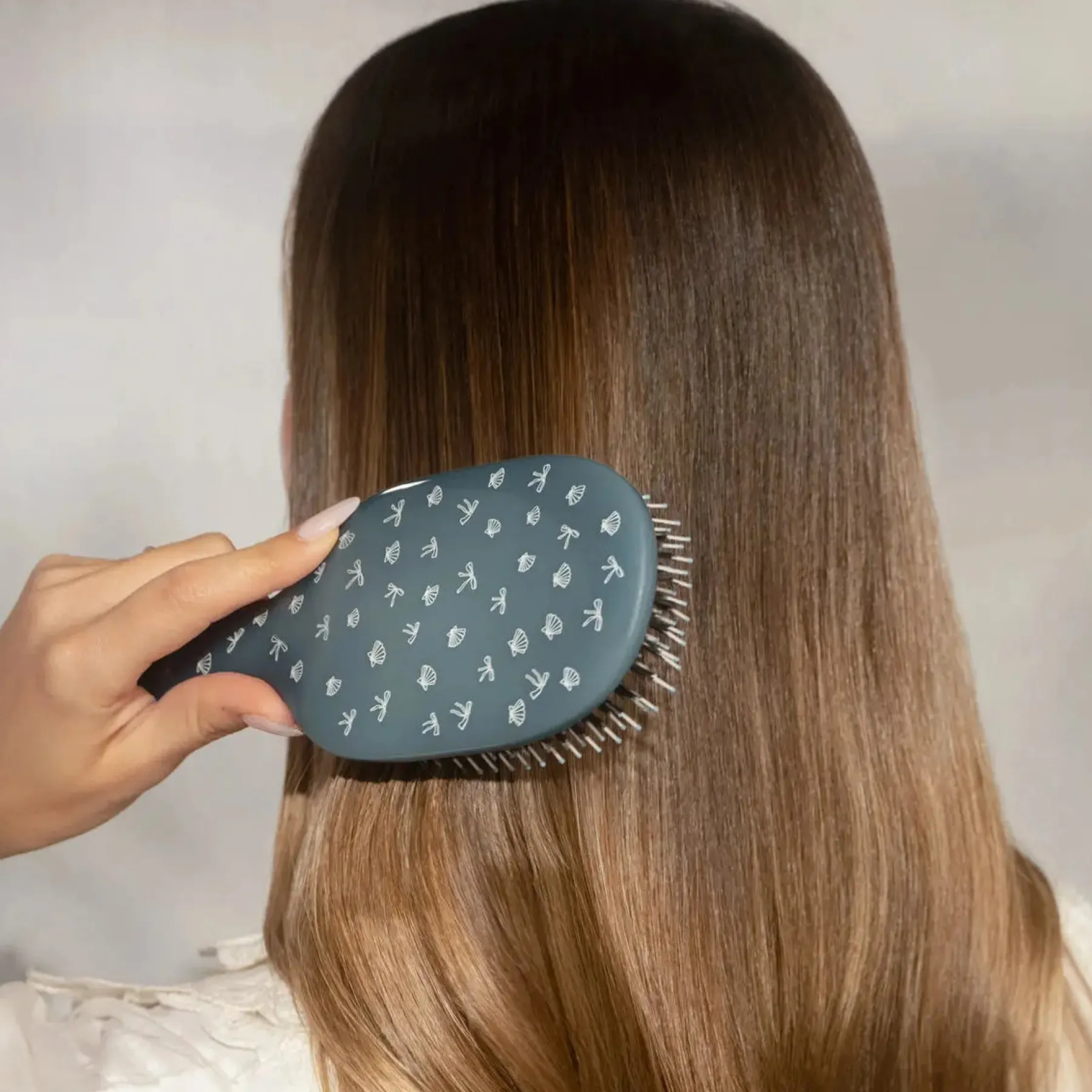 New Smooth & Polish Brush Coastal Blue Print Haarprobleem|Haarborstels & Kammen
