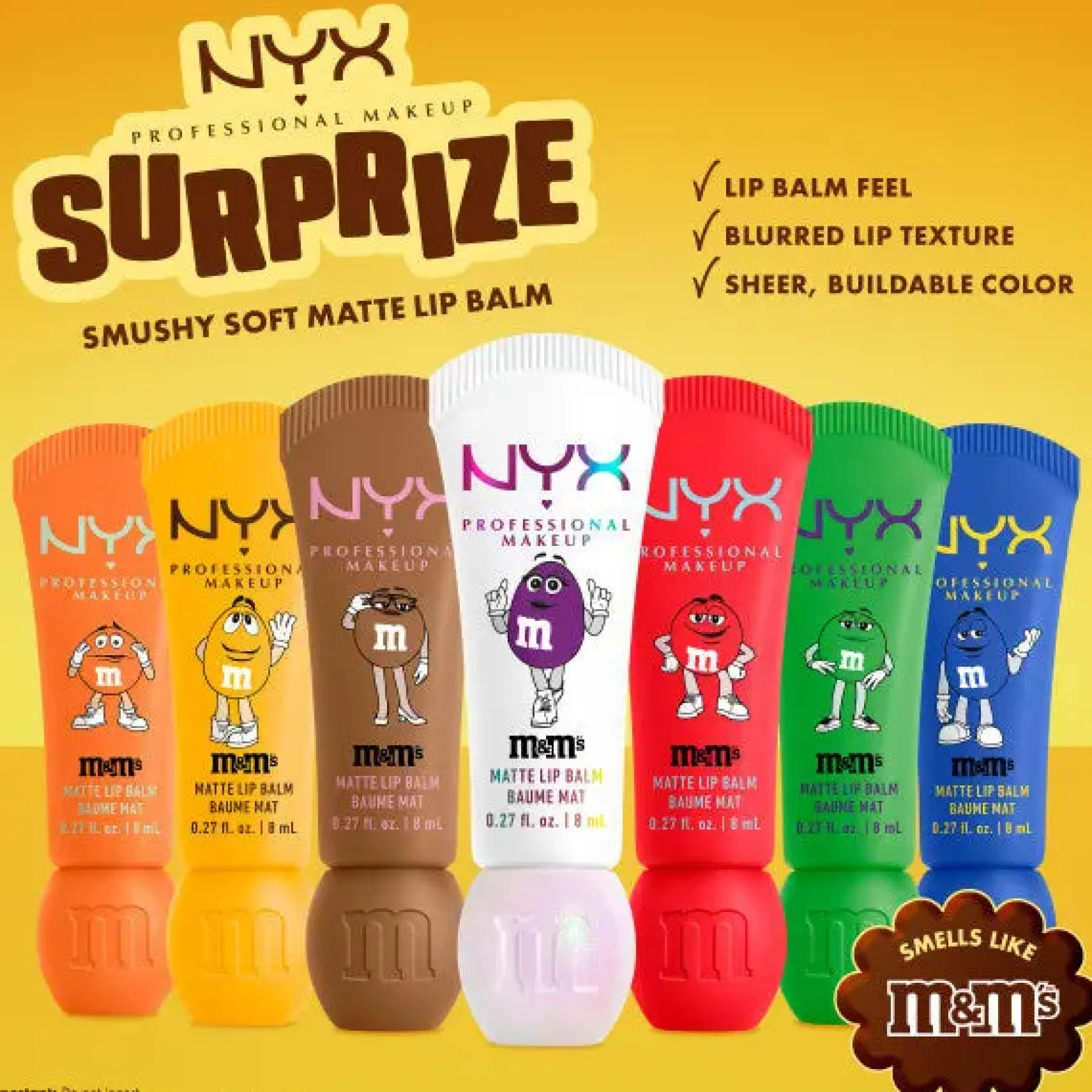 New Smushy Matte Lip Balm M&M'S Surprize Lippenbalsam|Lippenbalsam