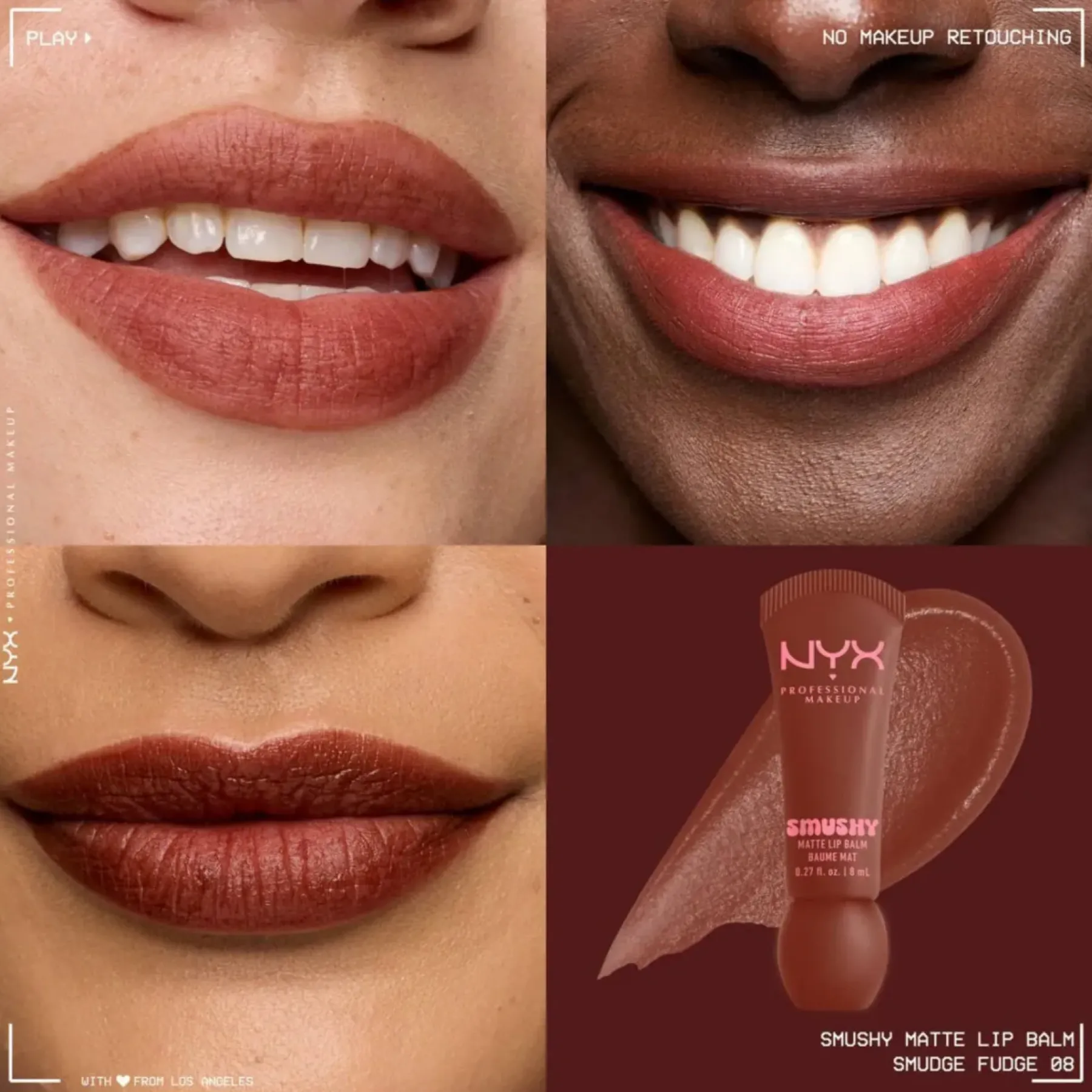 Online Smushy Matte Lip Balm Smudge Fudge Vegan Pflege|Lippenbalsam