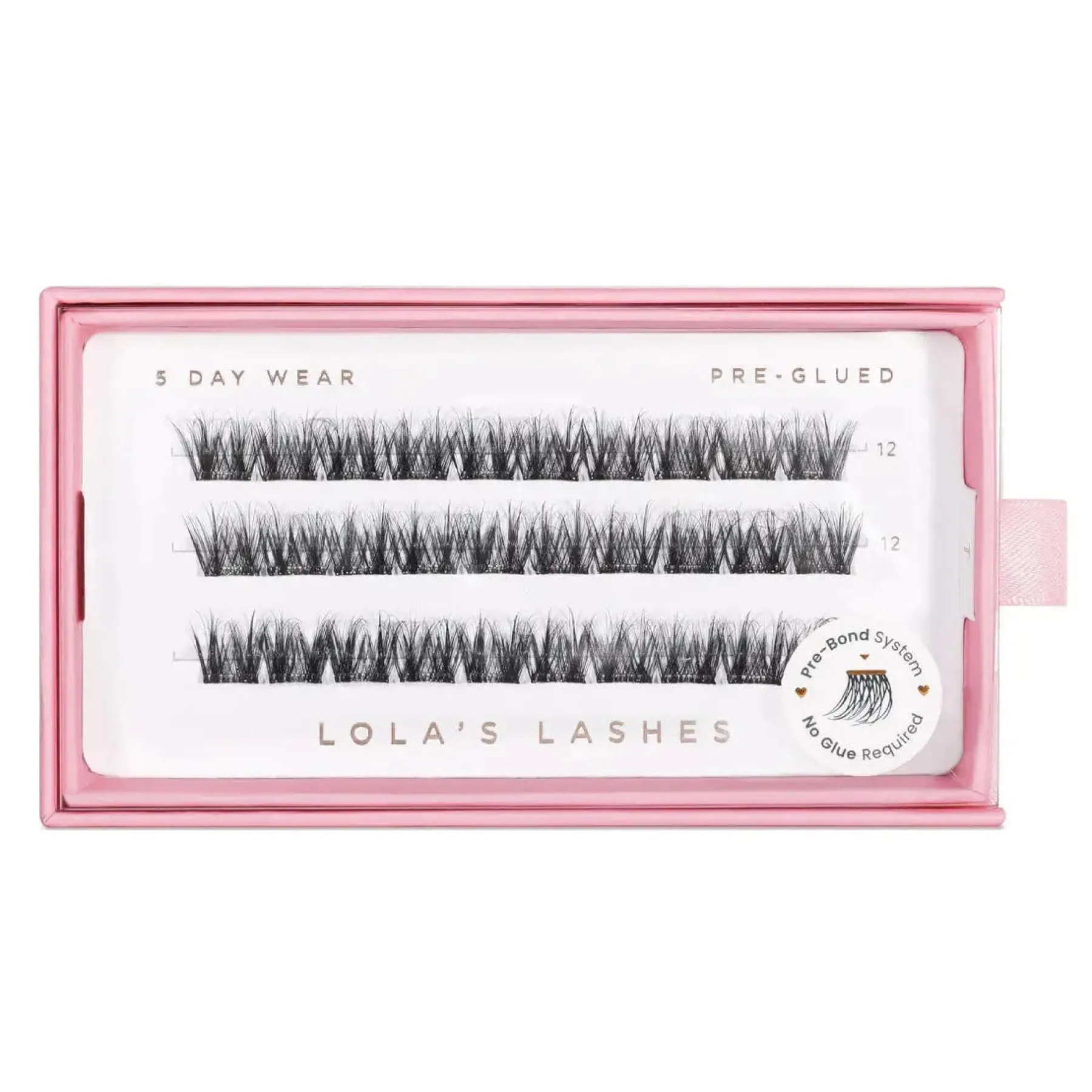 Clearance Soft Definition Single Length Pre-glued Lashes 12 mm Medium Künstliche Wimpern