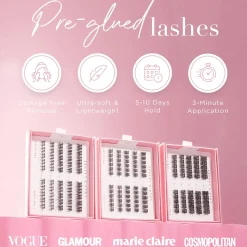 Sale Soft Definition Single Length Pre-glued Lashes 10 mm Short Künstliche Wimpern