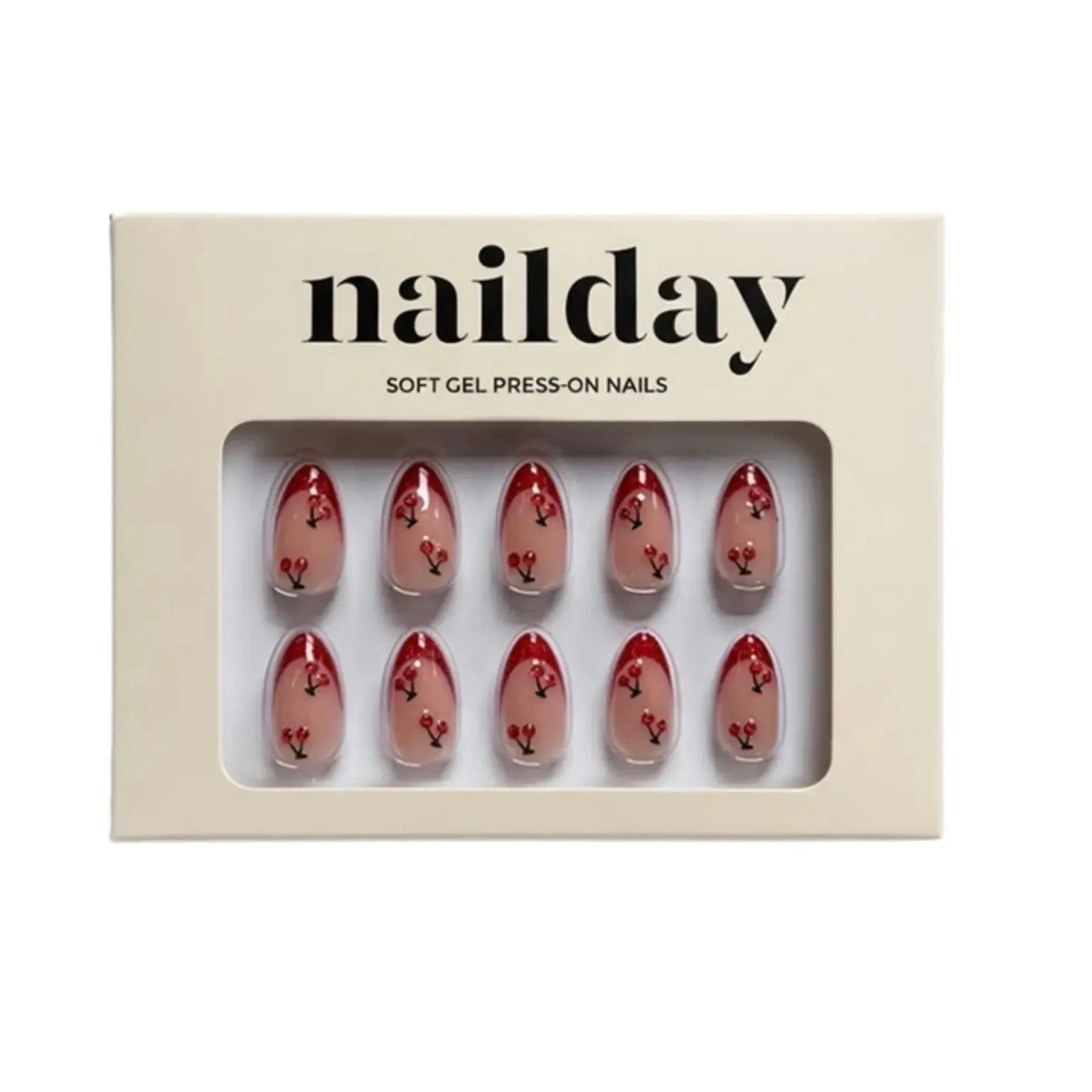 Soft Gel Press-On Nails Cherry On Top Künstliche Nägel|Veganer Nagellack
