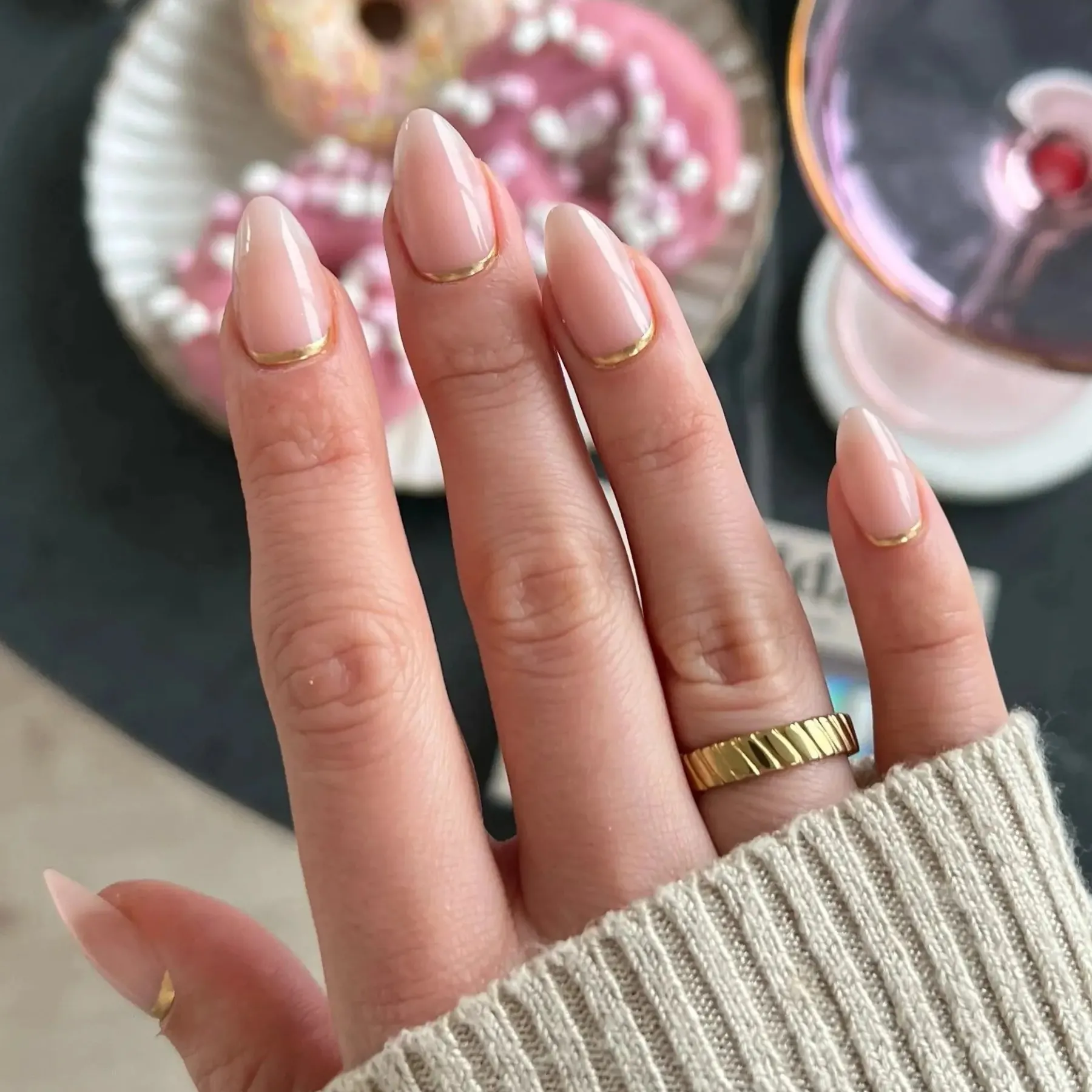 Hot Soft Gel Press-On Nails Golden Hour Künstliche Nägel