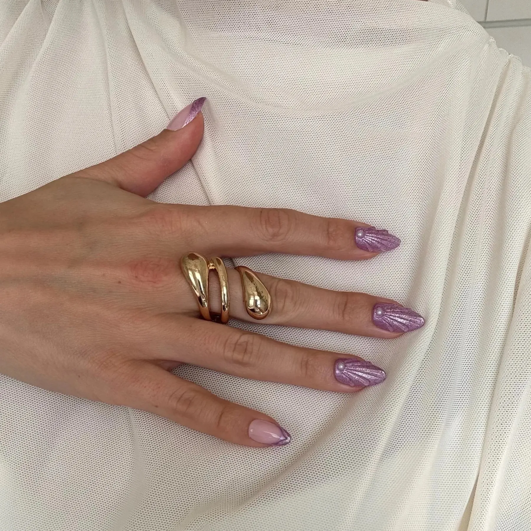 Outlet Soft Gel Press-On Nails Mermaid Künstliche Nägel