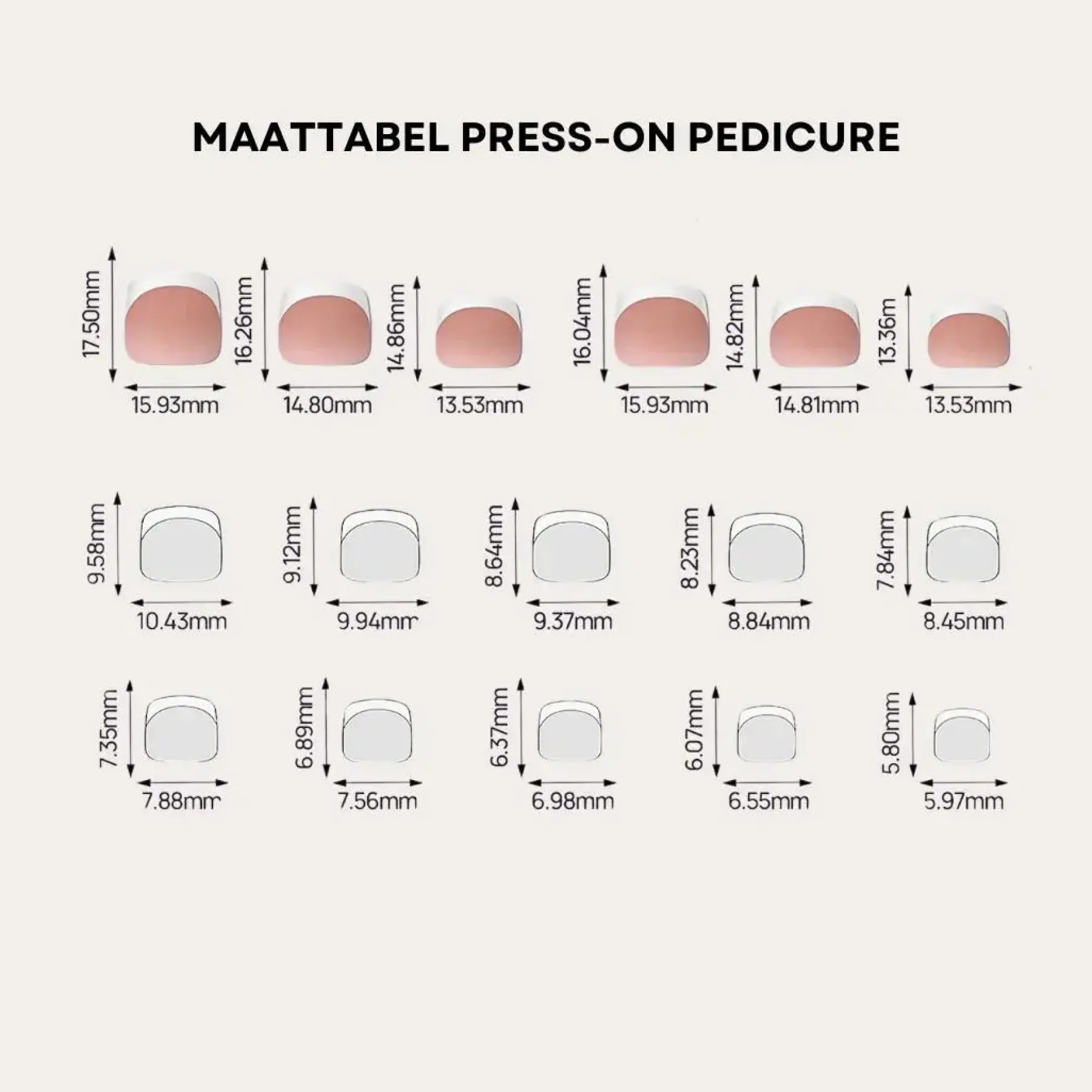 Soft Gel Press-On Toe Nails Celine Künstliche Nägel