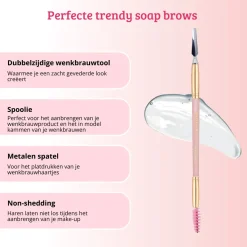Discount Soft Pink & Gold Brow Sculpting Duo Brush Tön Mehr