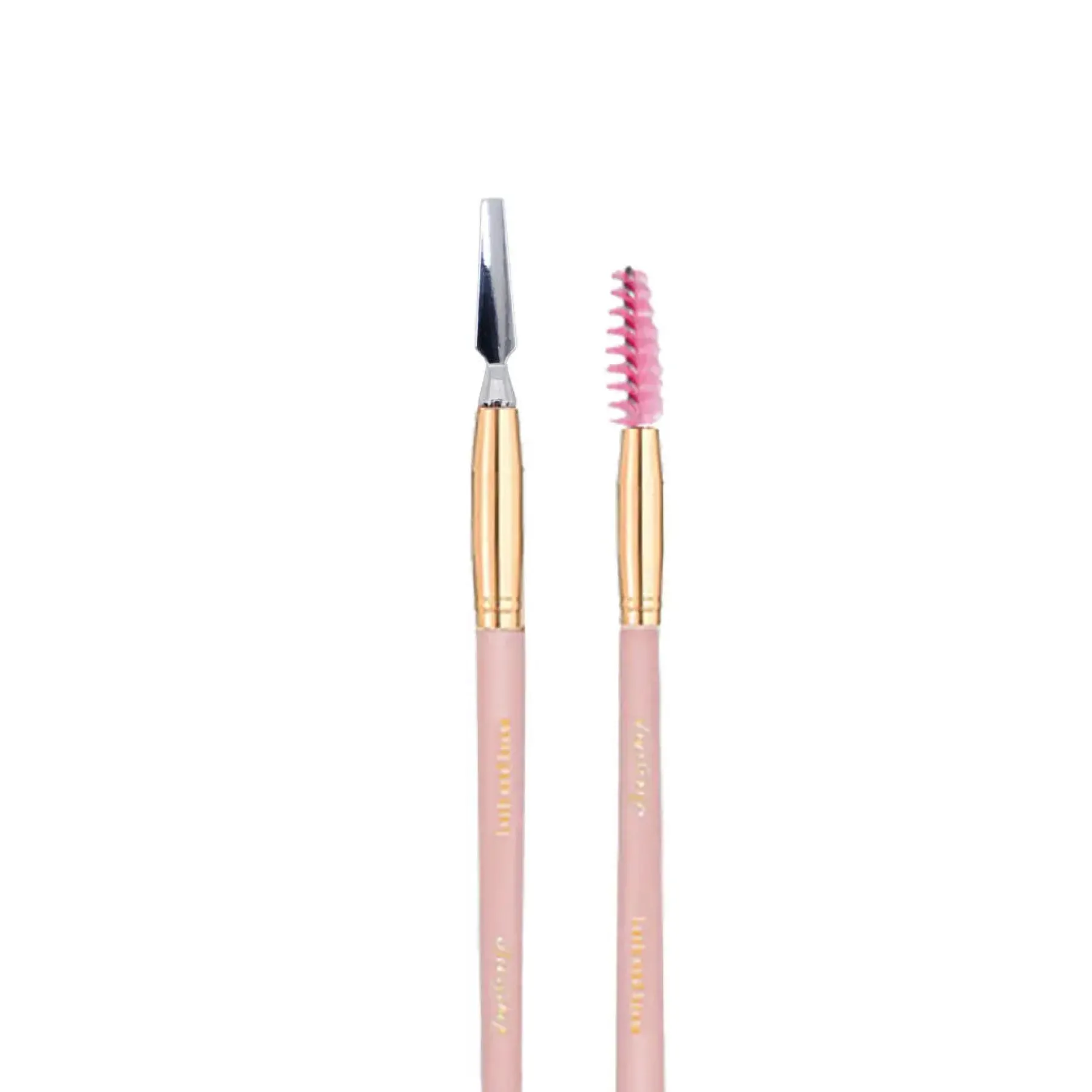 Discount Soft Pink & Gold Brow Sculpting Duo Brush Tön Mehr